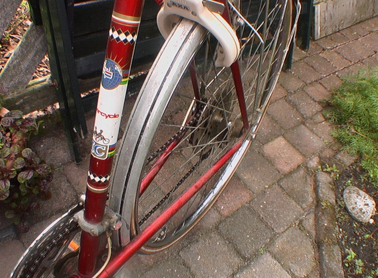Oldtimer sport fiets batavis 14 versnellingen rees stuur