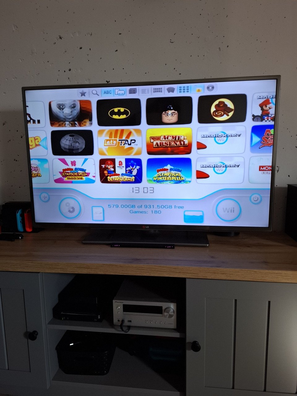 Wii gesoftmod met HD (1tb), 180 games