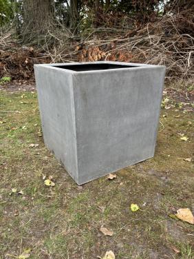 Kubus planten bak 50 x 50 x 50 grijs