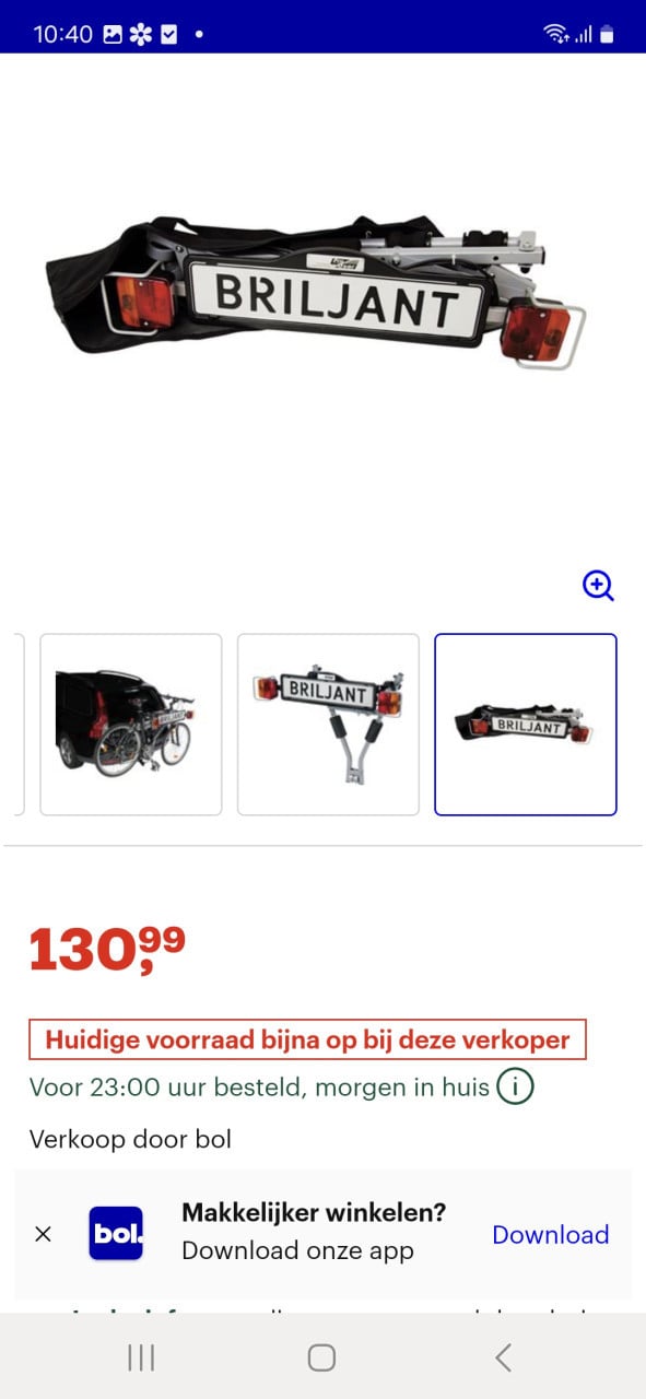 Compacte Fietsendrager
