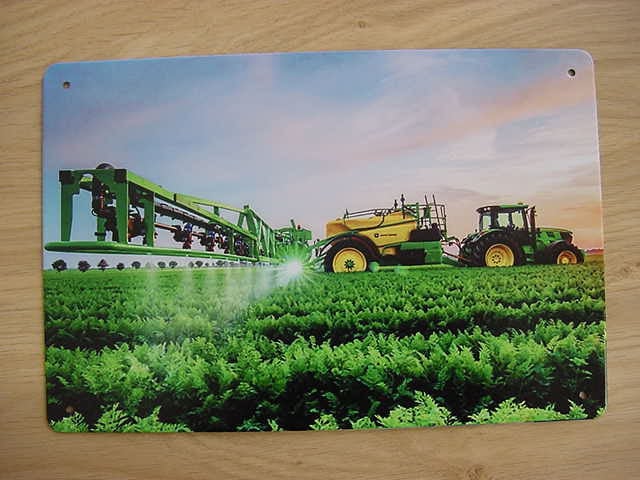John Deere Spuitcombinatie Metalen Bord