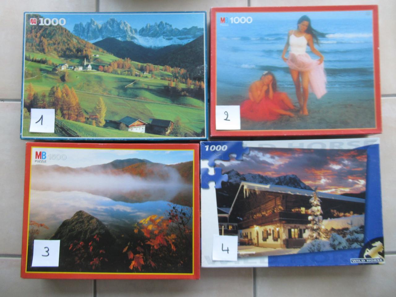 4 volledige wat oudere puzzels, zijn prima in orde en mooi.