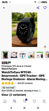 Te koop smart watch voor oudere