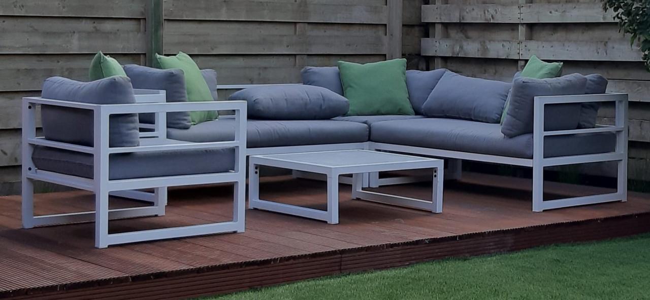 Loungeset Aluminium Wit