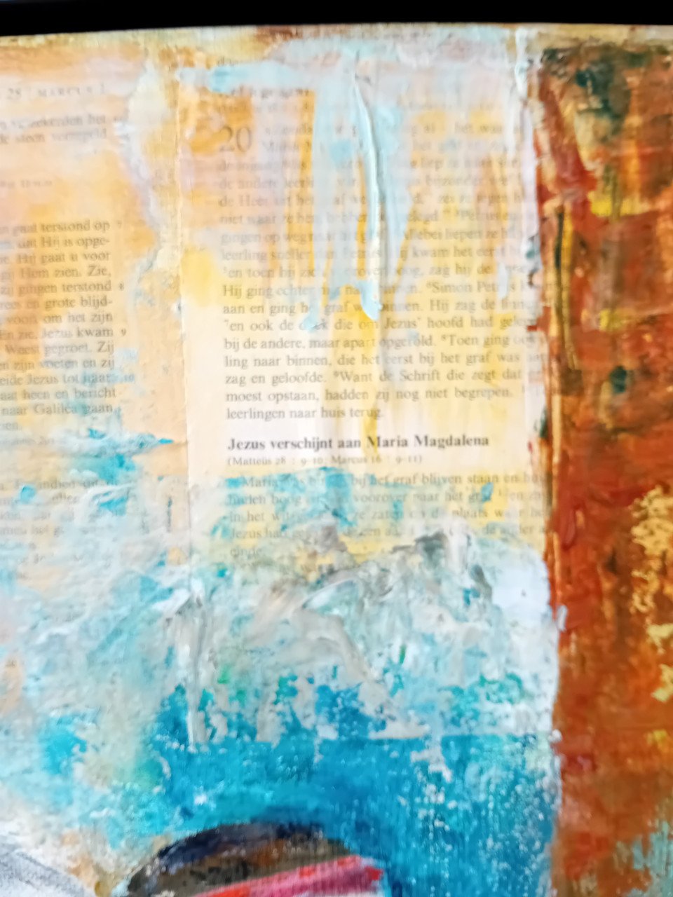 ""Maria Magdalena, een acrylschilderij met lijst""