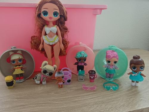 L.O.L. Surprise poppen set + accessoires en grote pop