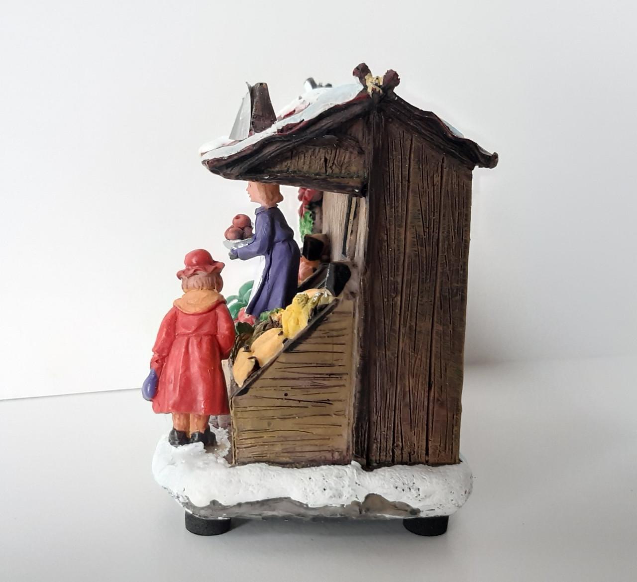 Hollands kraam: groente & fruit, kerst , decoratie met verlichting