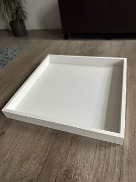 Wit vierkant (decoratie)dienblad