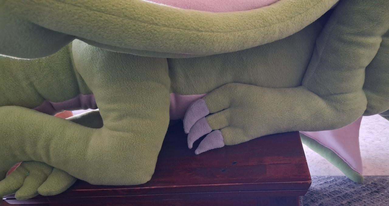 XXL draak 250cm knuffel handgemaakt!