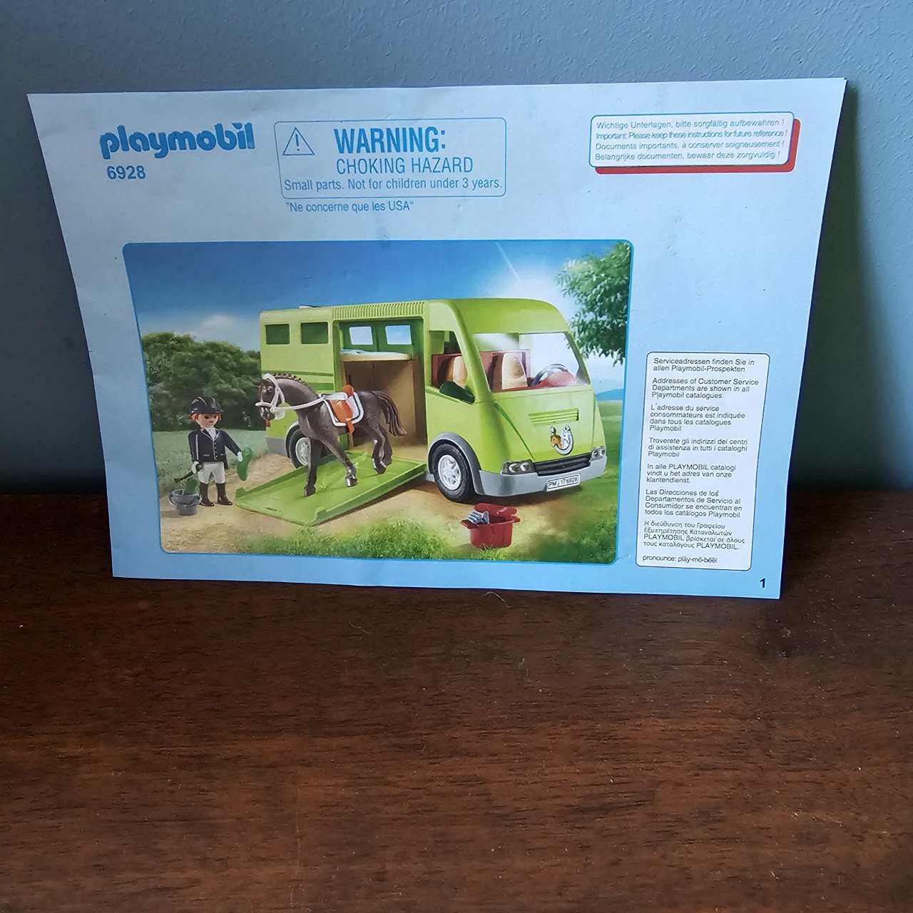 Playmobil paarden trailer