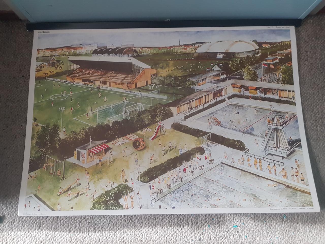 2 koffers met schoolplaten