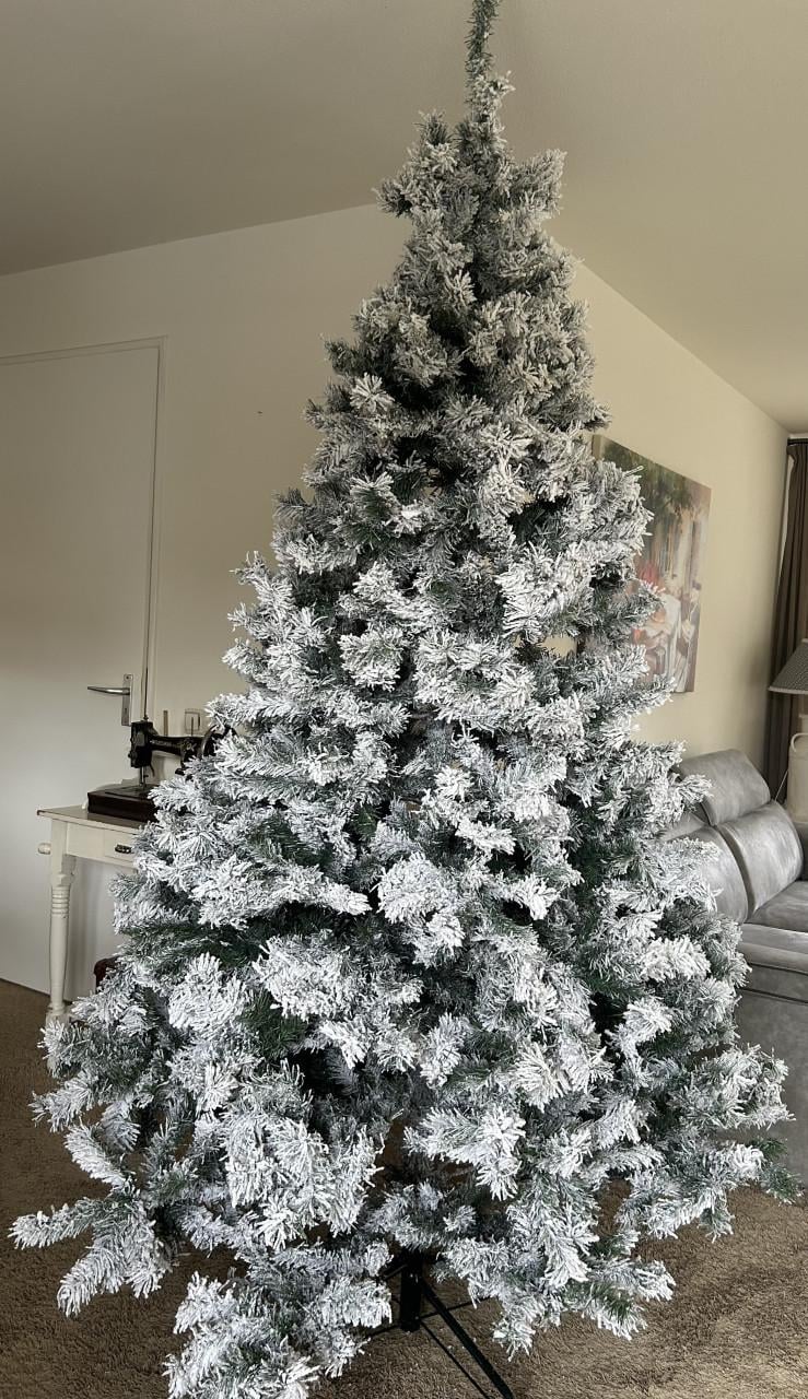 Kerstboom sneeuw. 2.40 m hoog