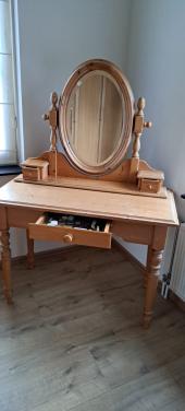 Houten Kaptafel met spiegel en lades