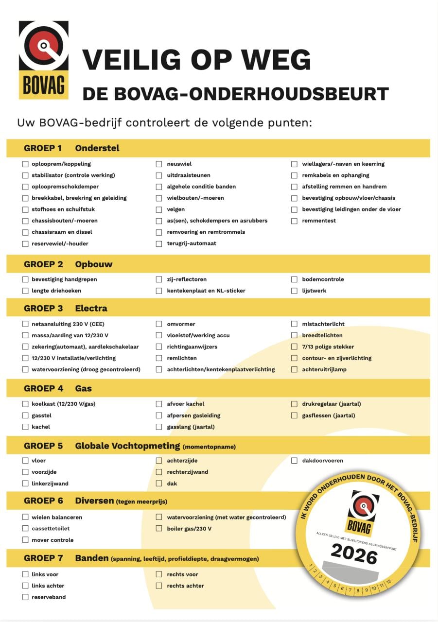 Onderhoud en reparatie van caravans