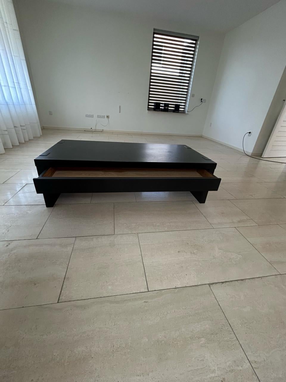Salontafel met lade, gebeitst eiken