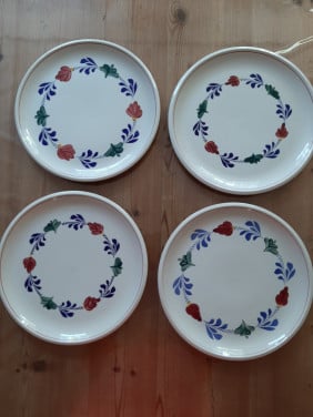 BOERENBONT BOCH - 4 GEBAK / PIZZA / PANNENKOEK BORDEN - DIA 31 CM