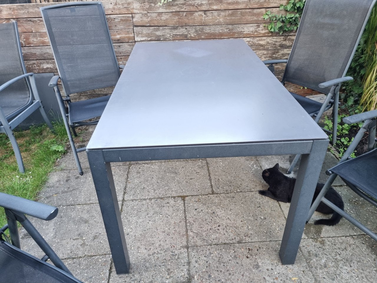 Tuinset, tafels, stoelen, dubbelzit