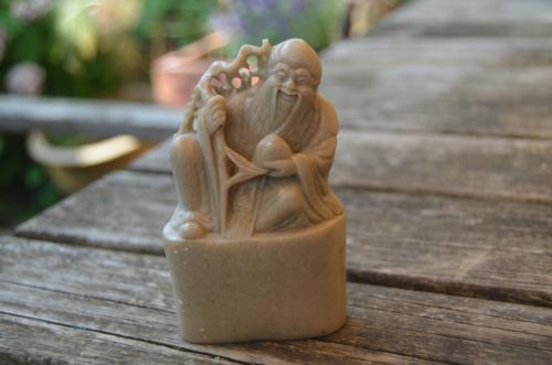 Chinees spekstenen (soapstone) zegel, Shou Xing
