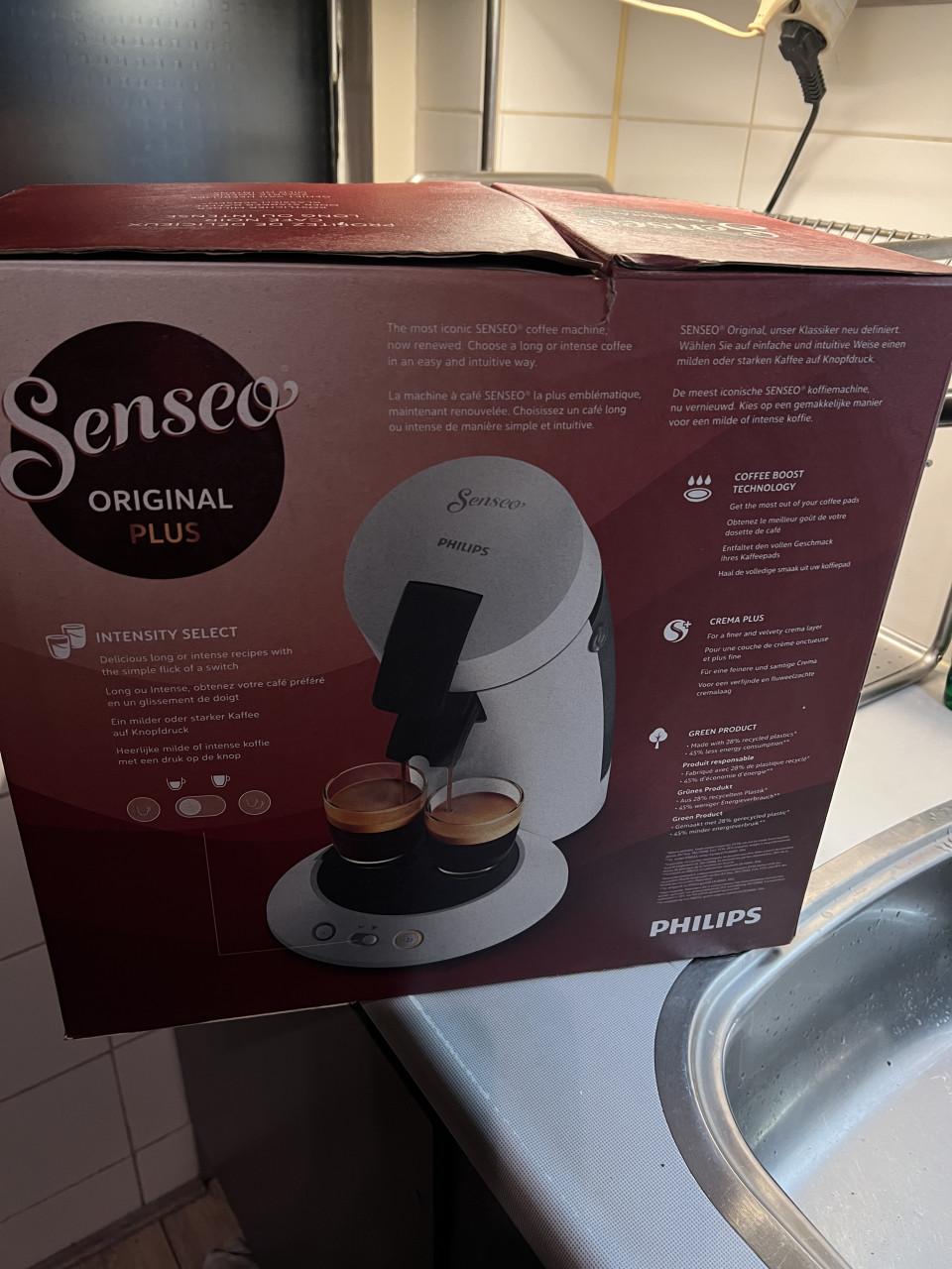 Als nieuw en nauwelijks gebruikte Philips zilveren Senseo in doos