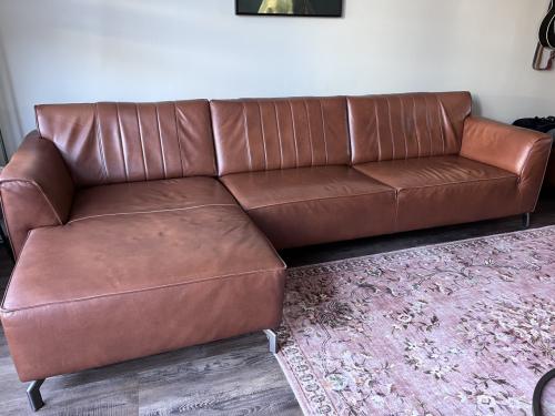 Bank leer, Henders en Hazel inclusief poef