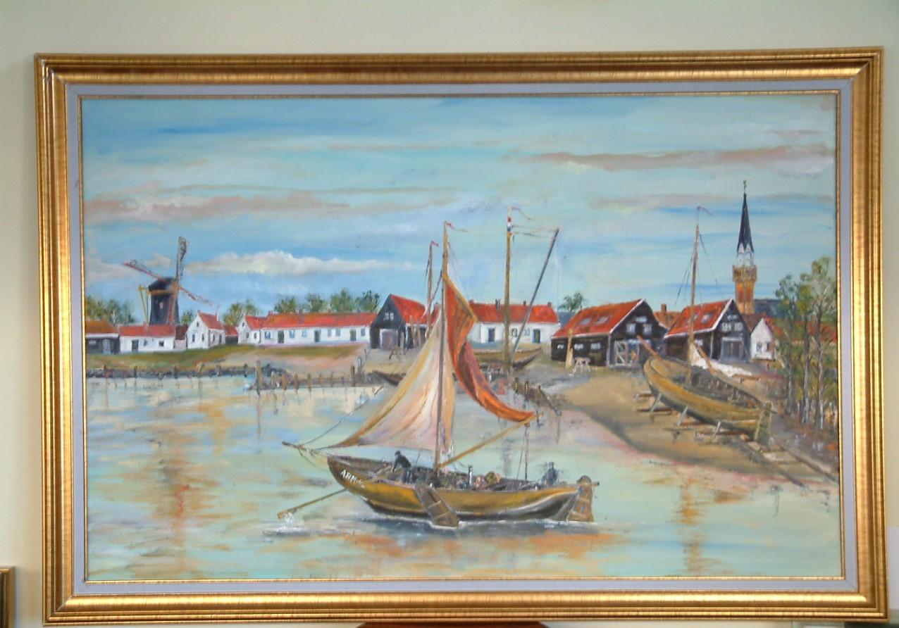 Haven met werf Arnemuiden 120 x 80 cn
