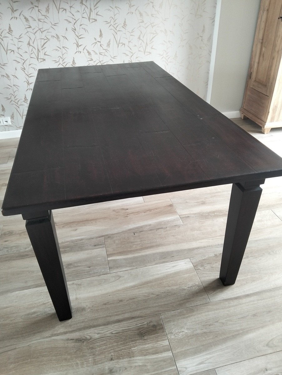 Massief houten eettafel
