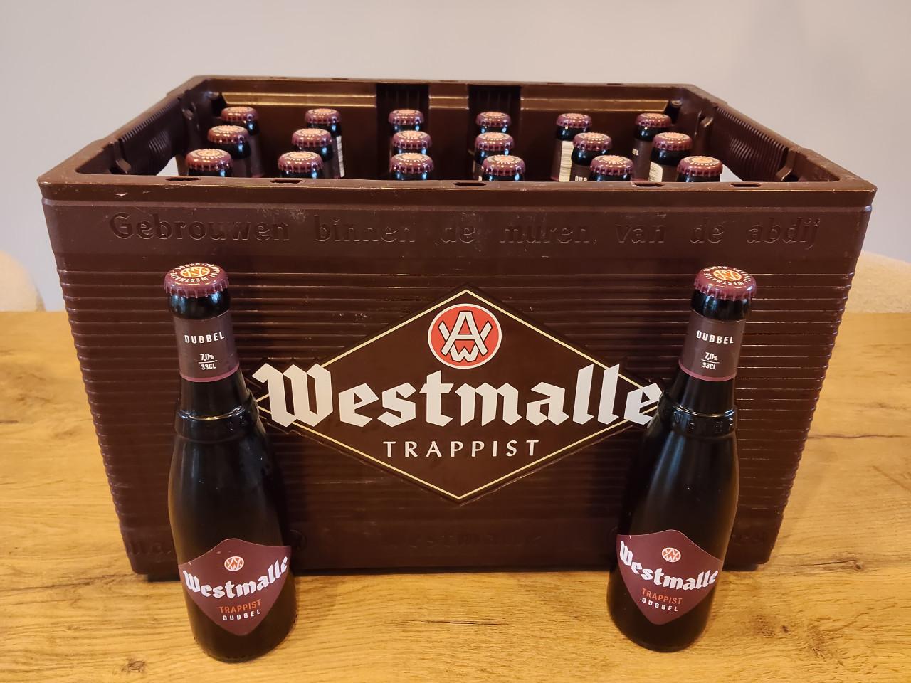 Krat Westmalle Dubbel trappist speciaalbier