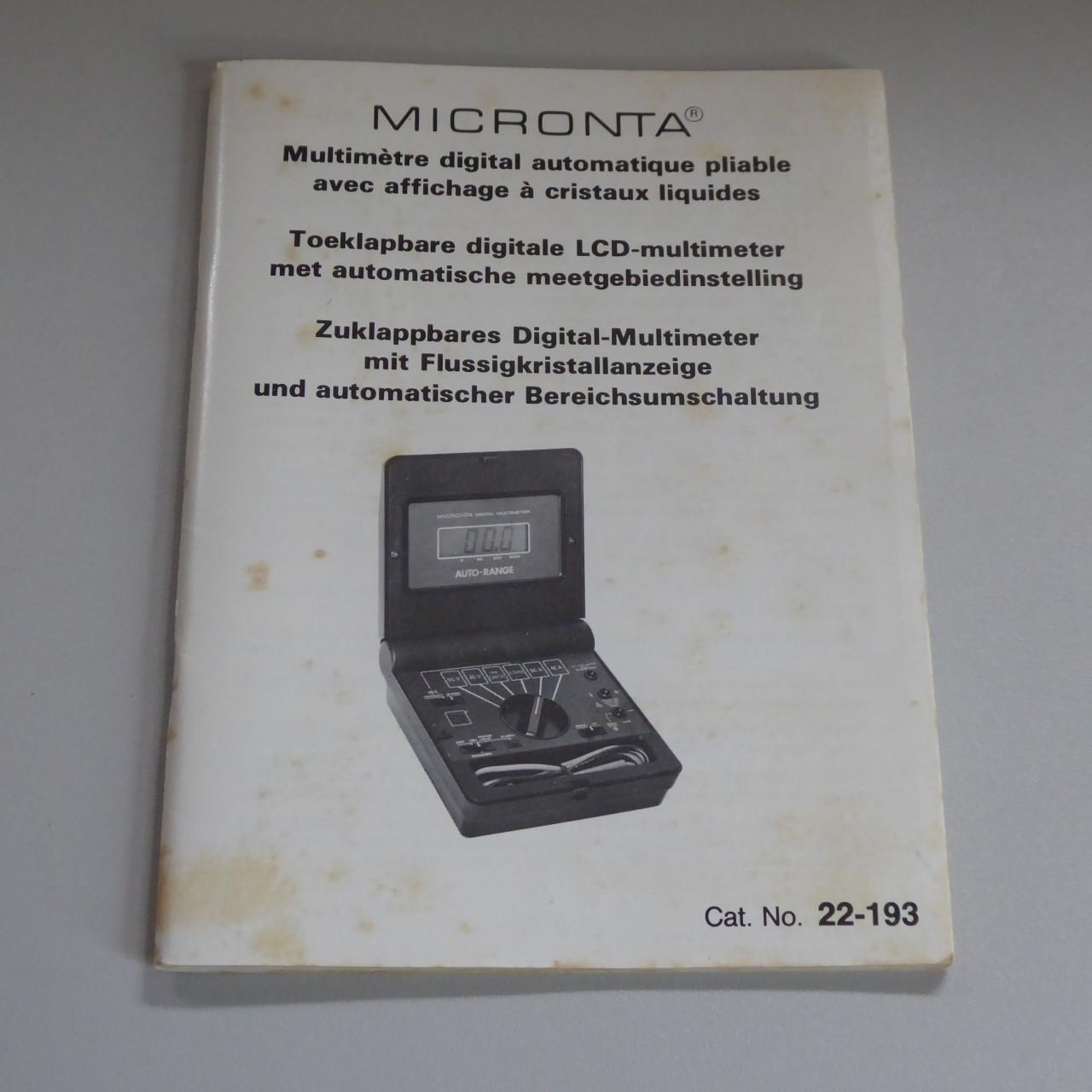 Micronta 22-193 multimeter - vintage