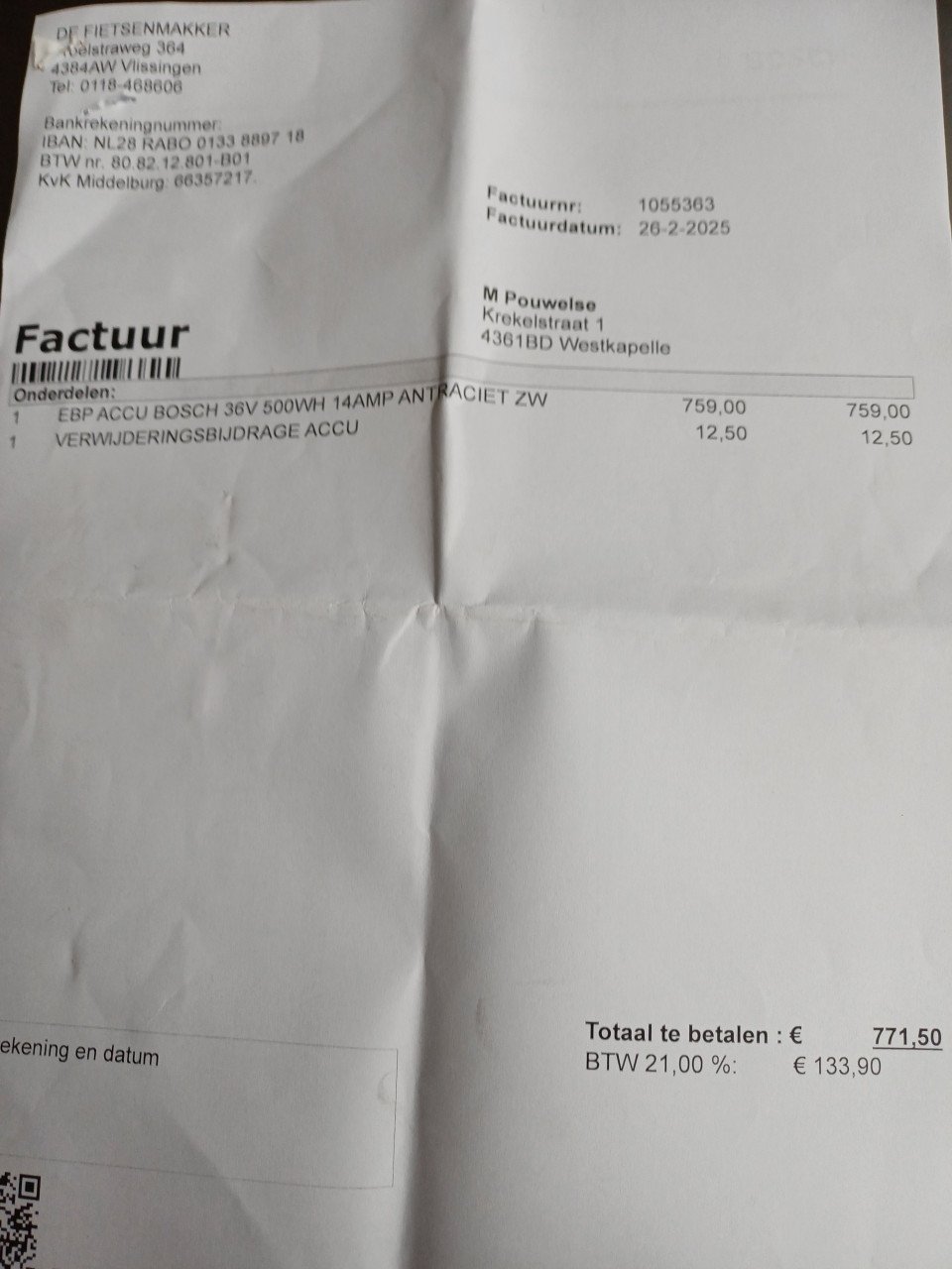 Koga Nova  met nieuwe accu