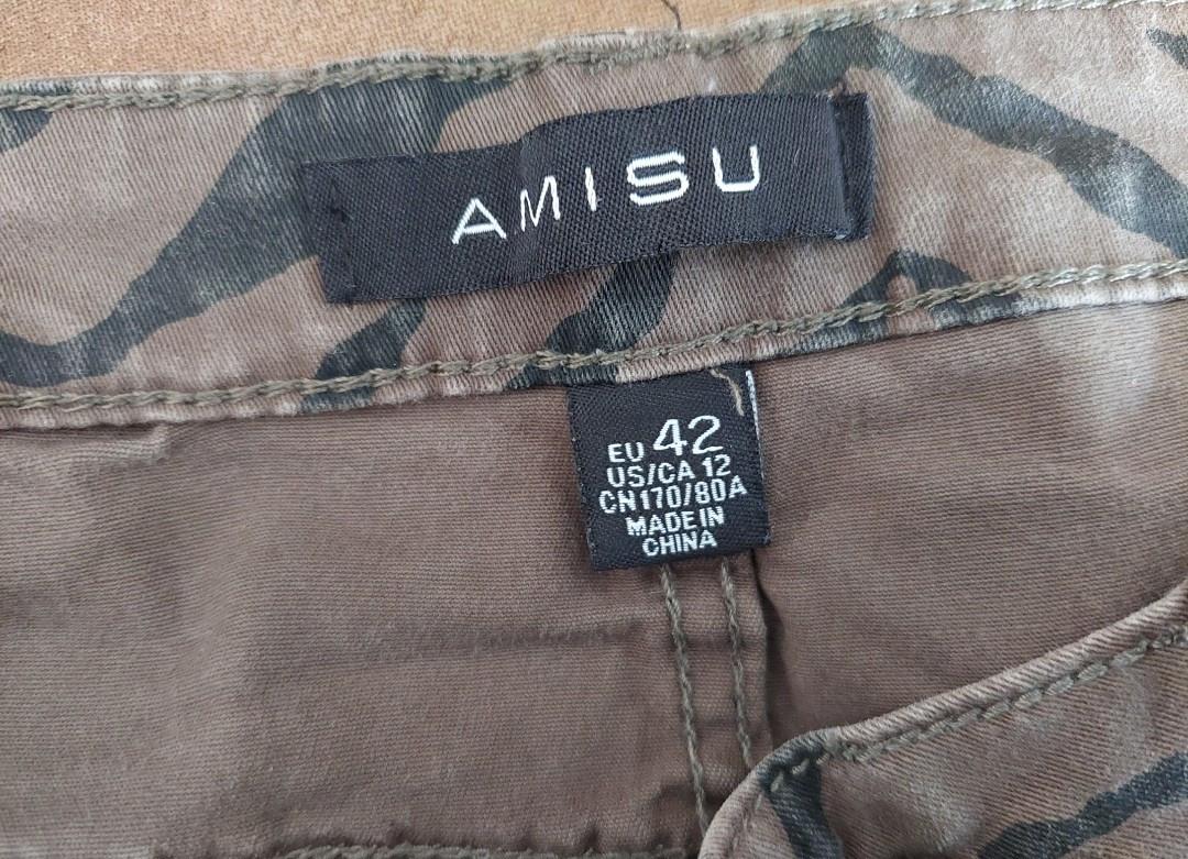 Khaki/groen dames jeansrokje mt 42 Amisu