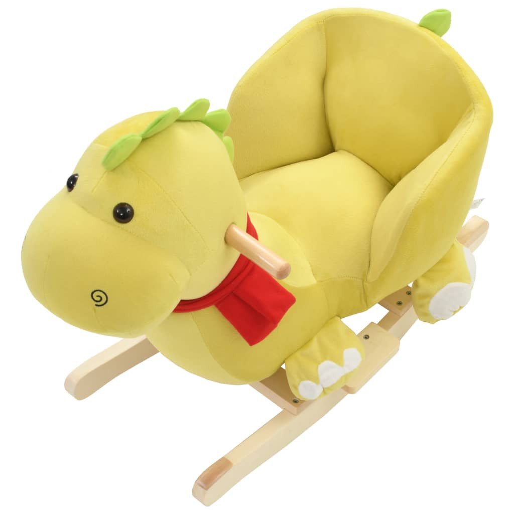 Hobbeldier draak met rugleuning 60x32x53 cm pluche limegroen casaxl