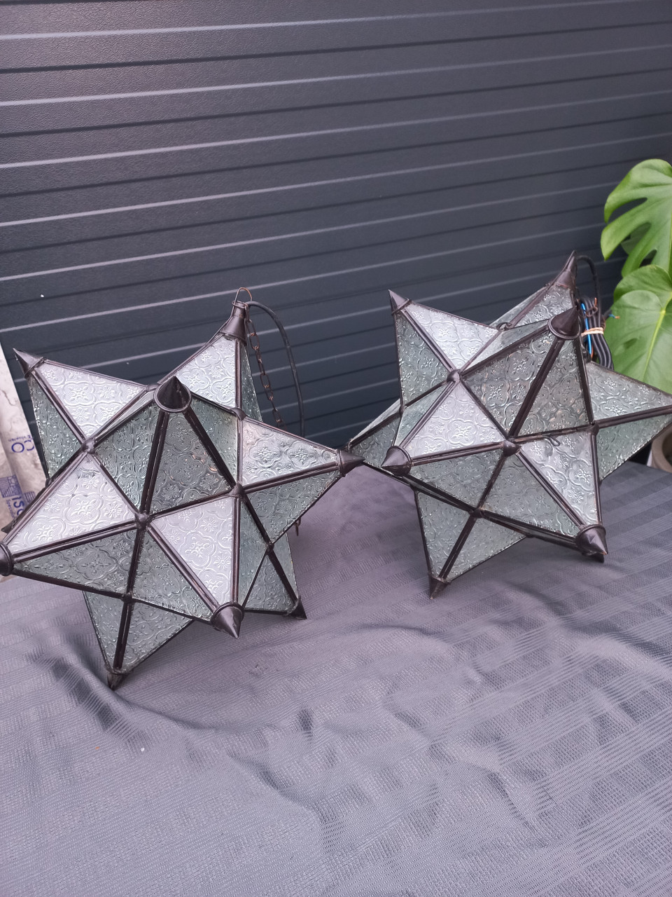 2x prachtige Industriële Retro Wind Glas Ster Kroonluchter Plafond Lampe