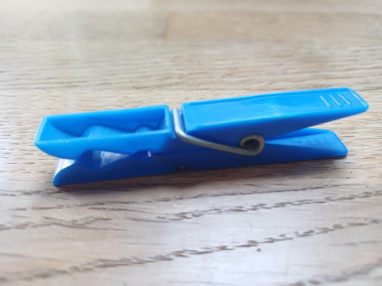 Goede kwaliteit wasknijpers: 80 stuks, blauw plastic