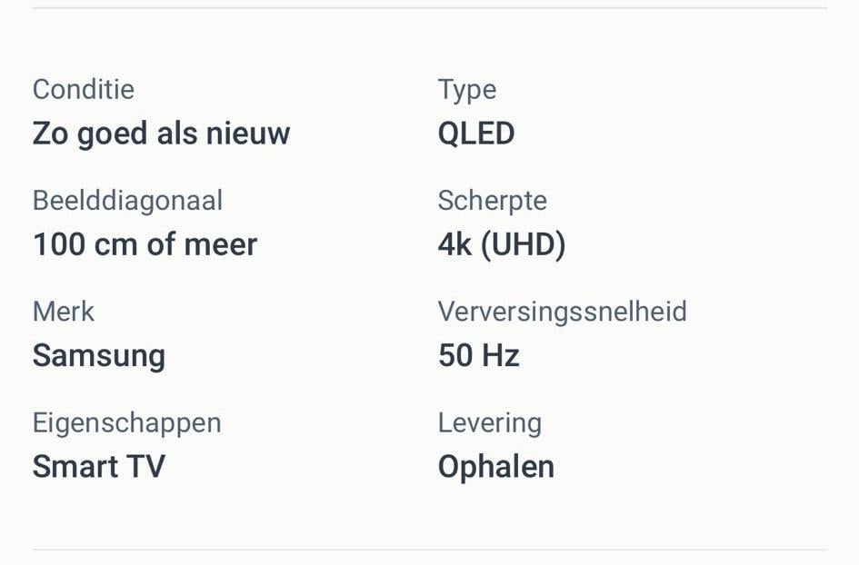 Mooie grote QLED tv