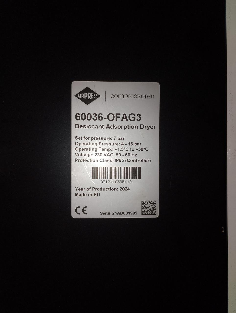 Airpress adsorptie droger