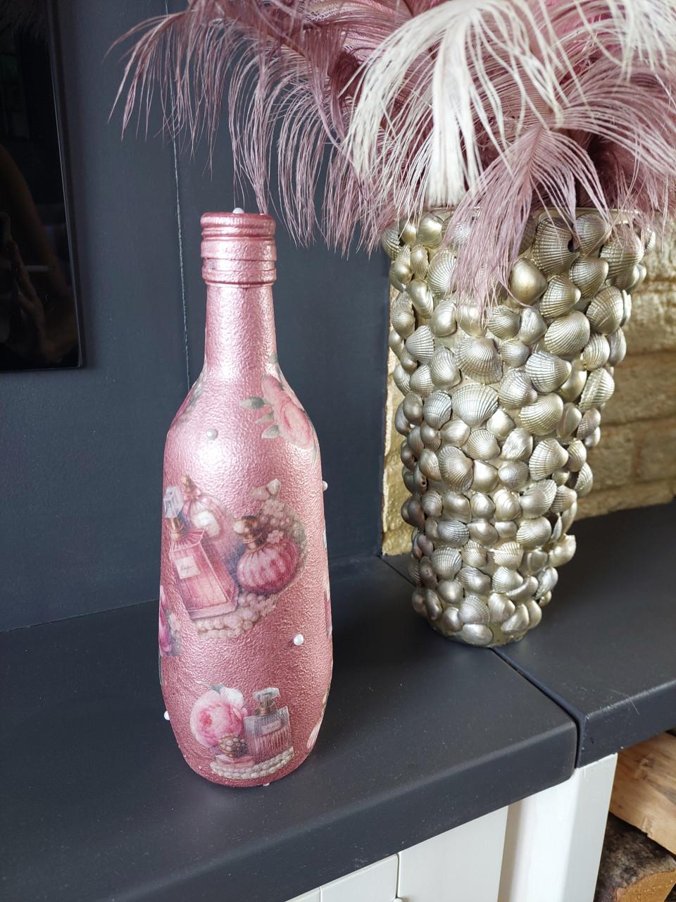 Nw Decoupage sier fles