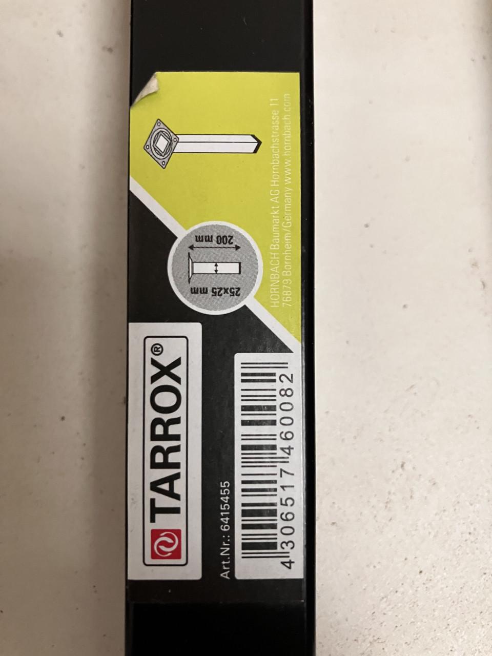 Tarrox meubelpootjes zwart | vierkant | 20 cm | nieuw in doos