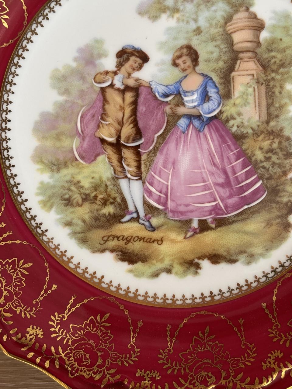 EEN LIMOGES FRAGONARD BORD