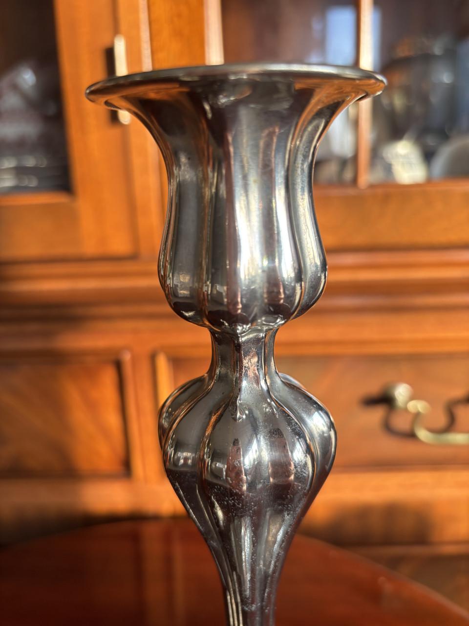 MOOIE BAROKKE KANDELAAR VAN BERNDORF ALPACCA