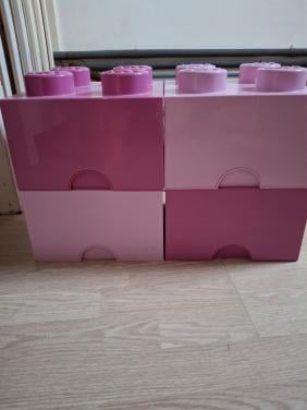 Lego opbergen 4x roze