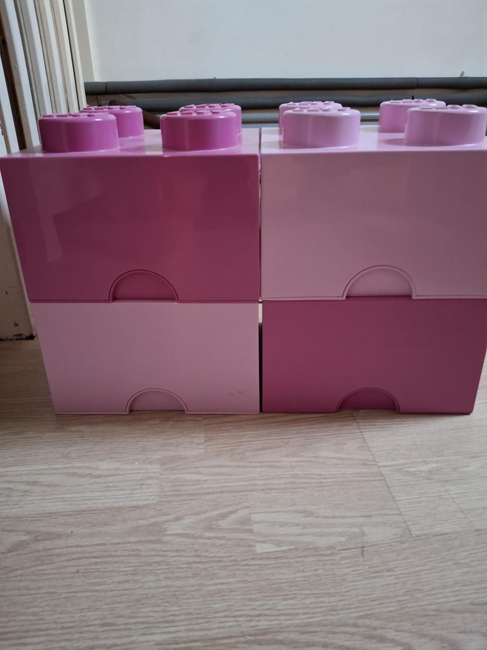 Lego opbergen 4x roze