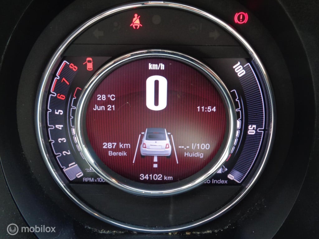 Fiat 500 C 1.0 hybrid launch edition/airco/16''lm velgen/half leer/1st eig/