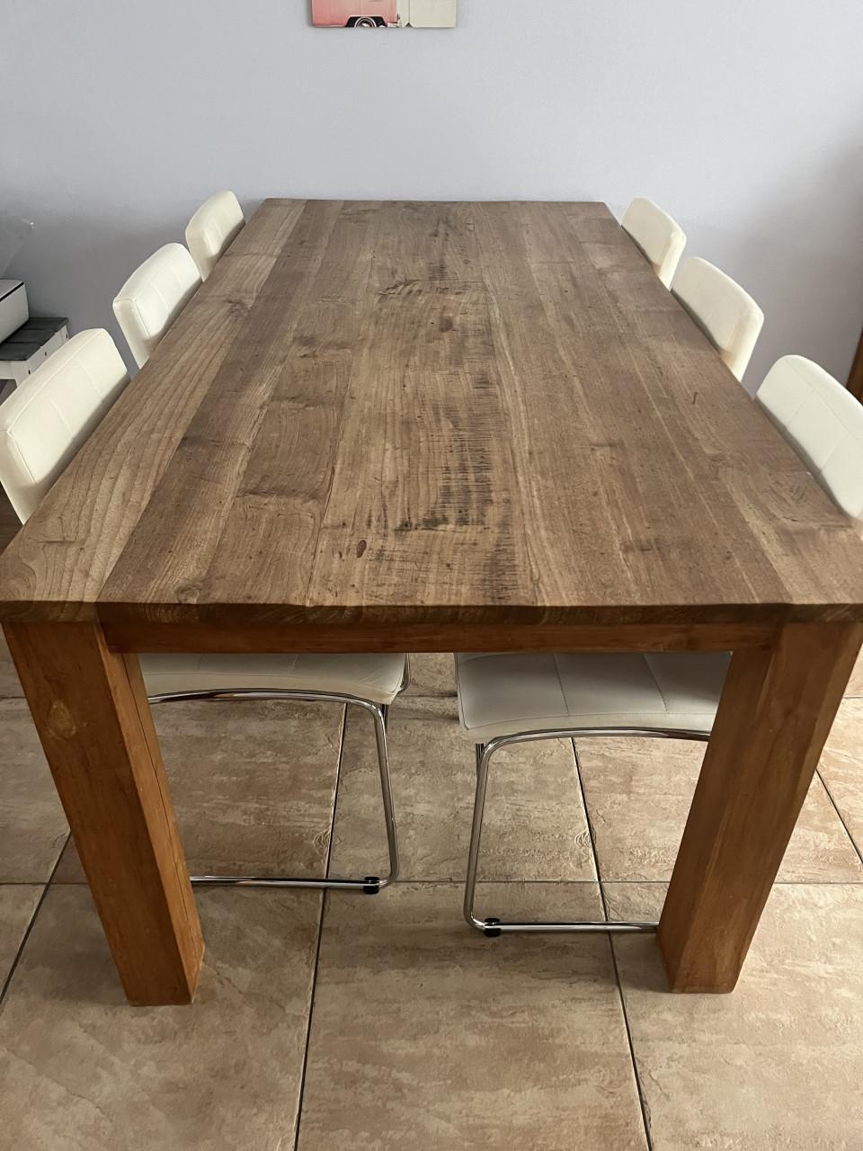 Massief teak houten eettafel 200x100 cm