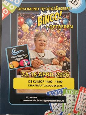 Zaterdag 18 april - bingo + optreden