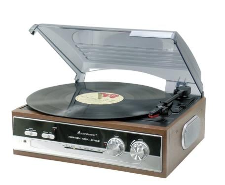 Soundmaster Platenspeler met Radio Systeem - Hout