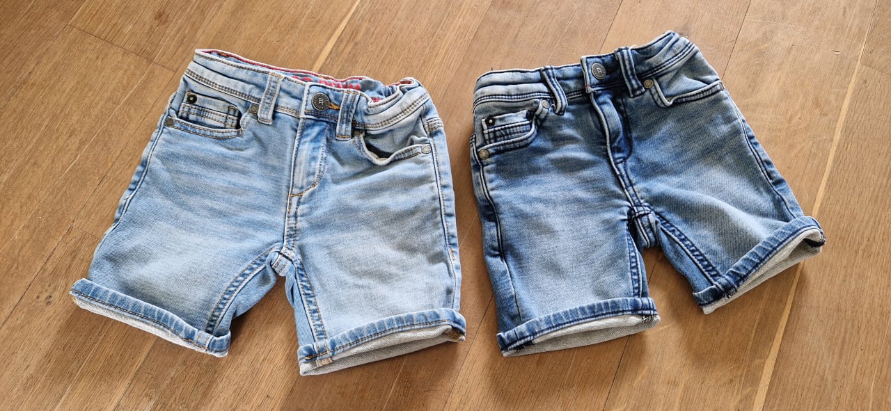 Jongens jeans short 2 stuks maat 92