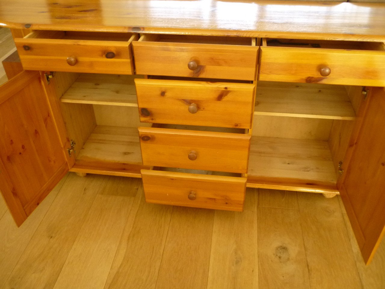 Grenen dressoir 200 cm breed