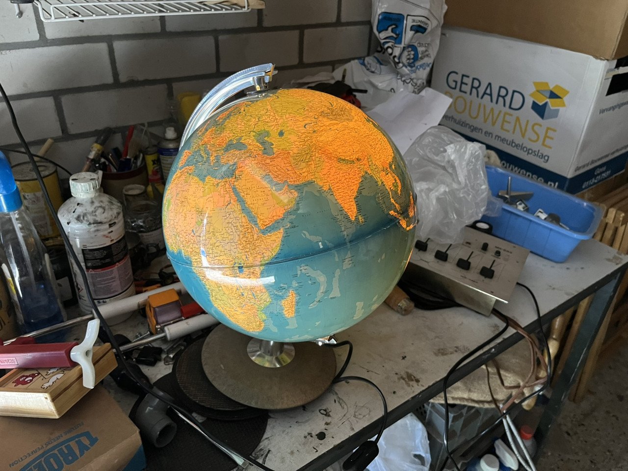 Wereldbol Globe met verlichting