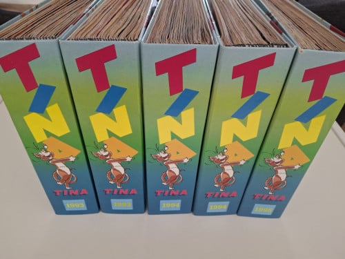 5 x verzamelmap Tina 1993, 1994 en 1995