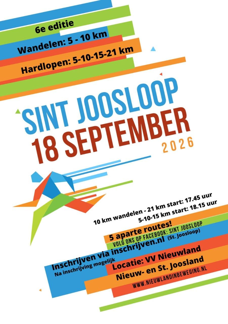 Sint joosloop 18 sept 5t/m21 km